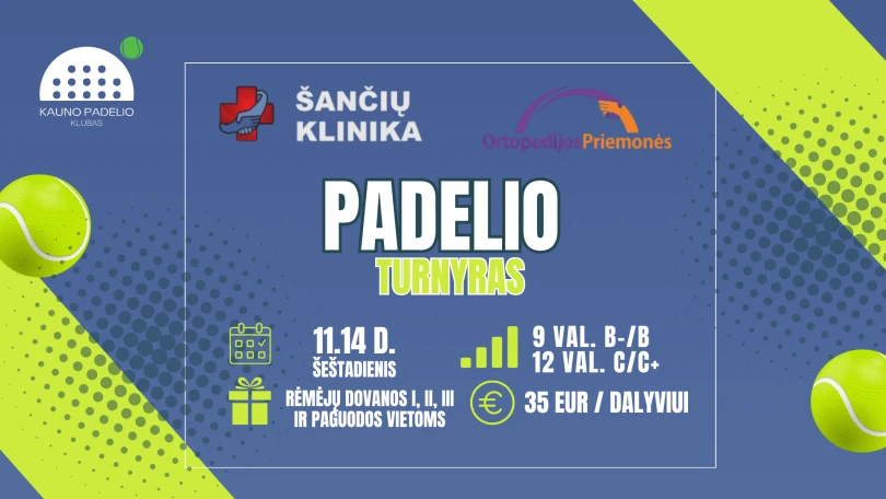 Šančių klinika & Ortopedijos priemonės padelio turnyras